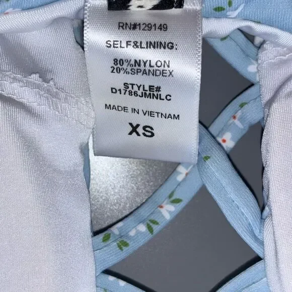 Dippin' Daisy's Bliss One Piece Swimsuit blue yellow floral new - Picture 8 of 12